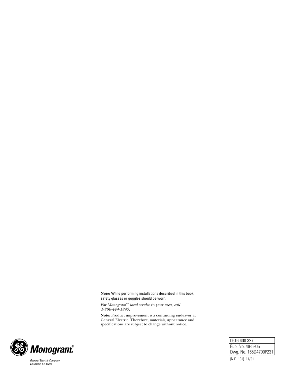Monogram | GE Monogram ZBD7100 User Manual | Page 16 / 16