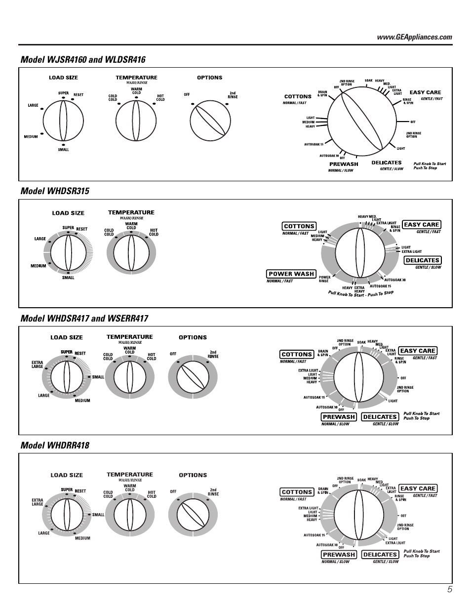 GE Monogram WJSR4160 User Manual | Page 5 / 16