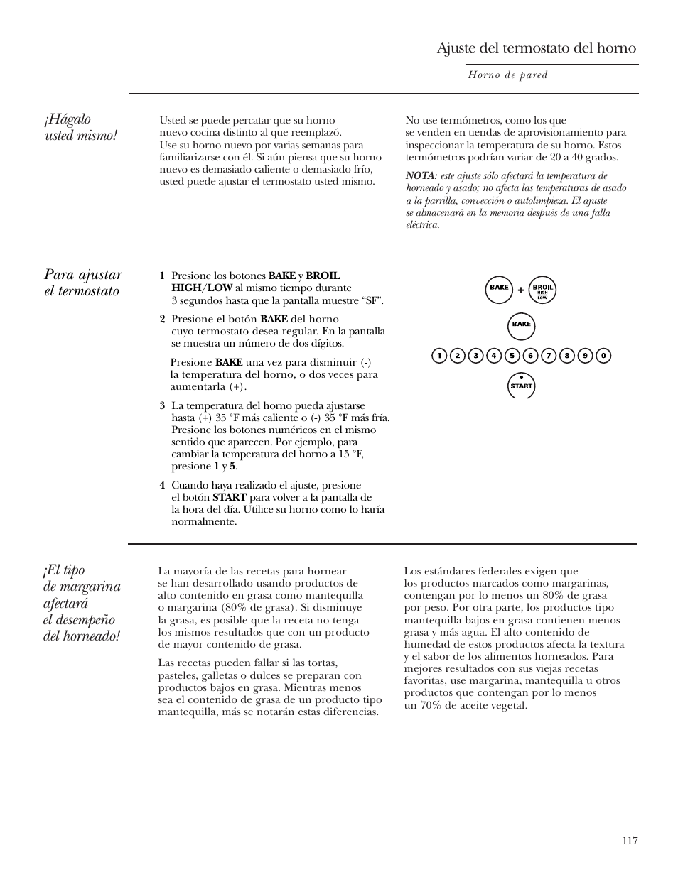 Termostato, Ajuste del termostato del horno, Hágalo usted mismo | Para ajustar el termostato | GE Monogram ZEK938 – 27 ″ Single Wall Oven User Manual | Page 117 / 136
