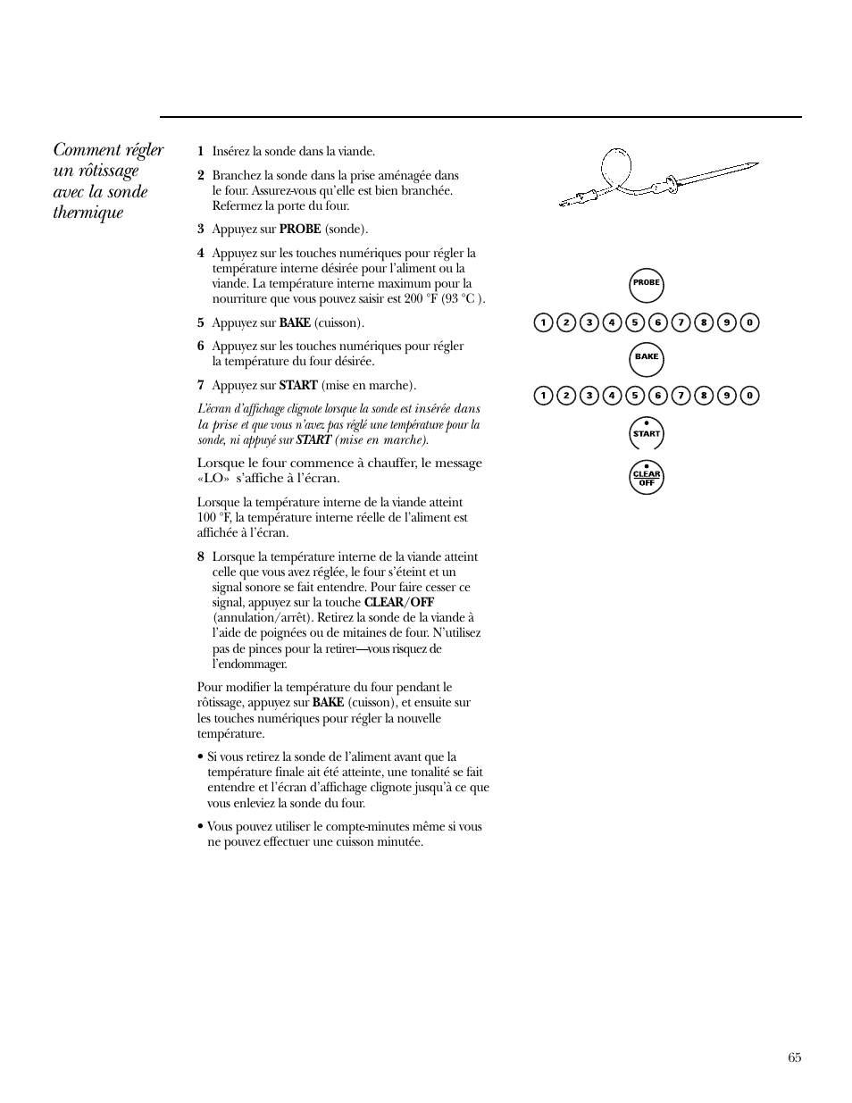 GE Monogram ZEK938 – 27 ″ Single Wall Oven User Manual | Page 65 / 136