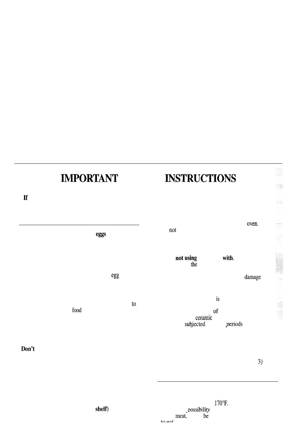 Aluminum foil , 27-29, Oven shelf, Temperature probe | Safety | GE Monogram JET343G User Manual | Page 5 / 36