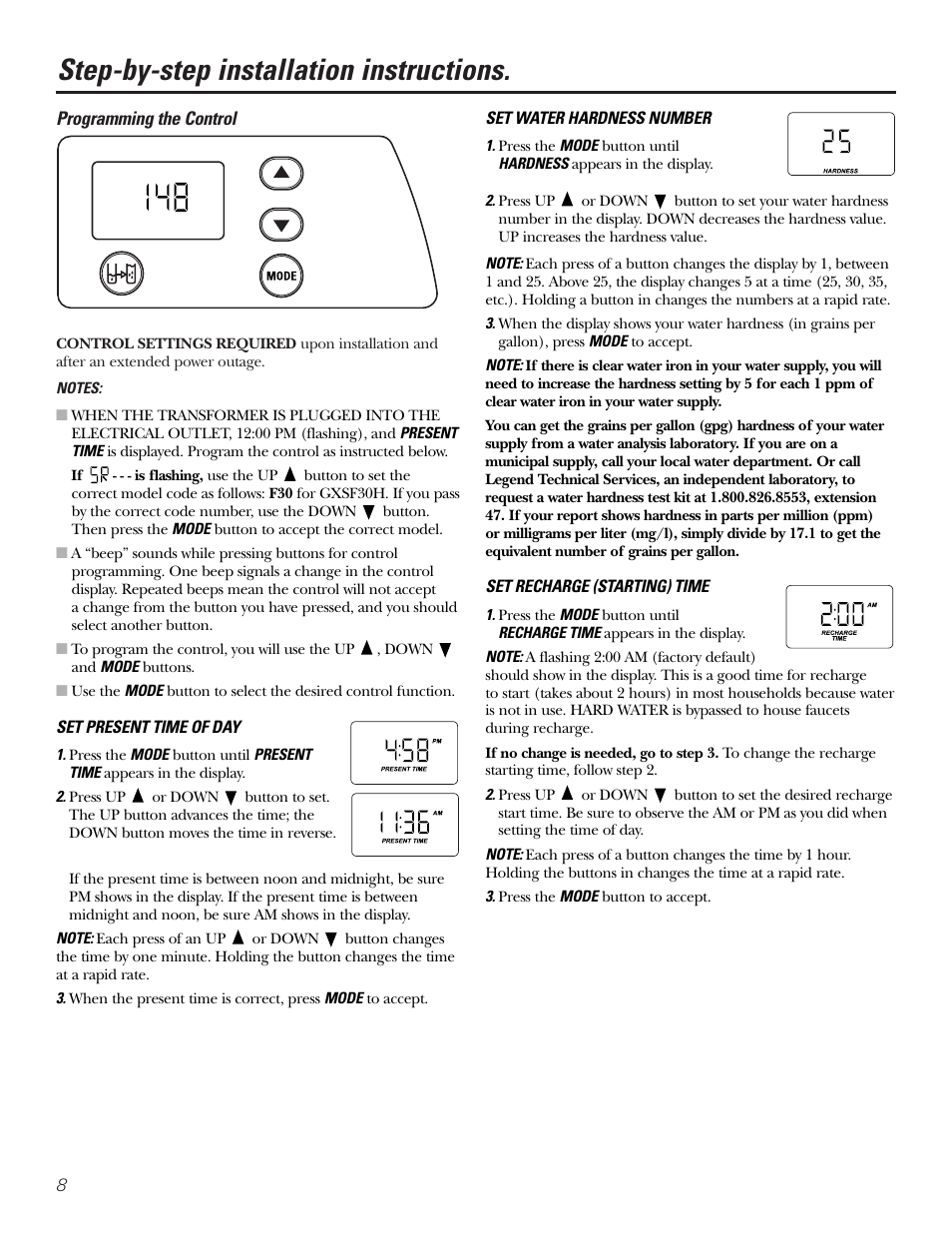 Step-by-step installation instructions | GE Monogram GXSF30H User Manual | Page 8 / 60