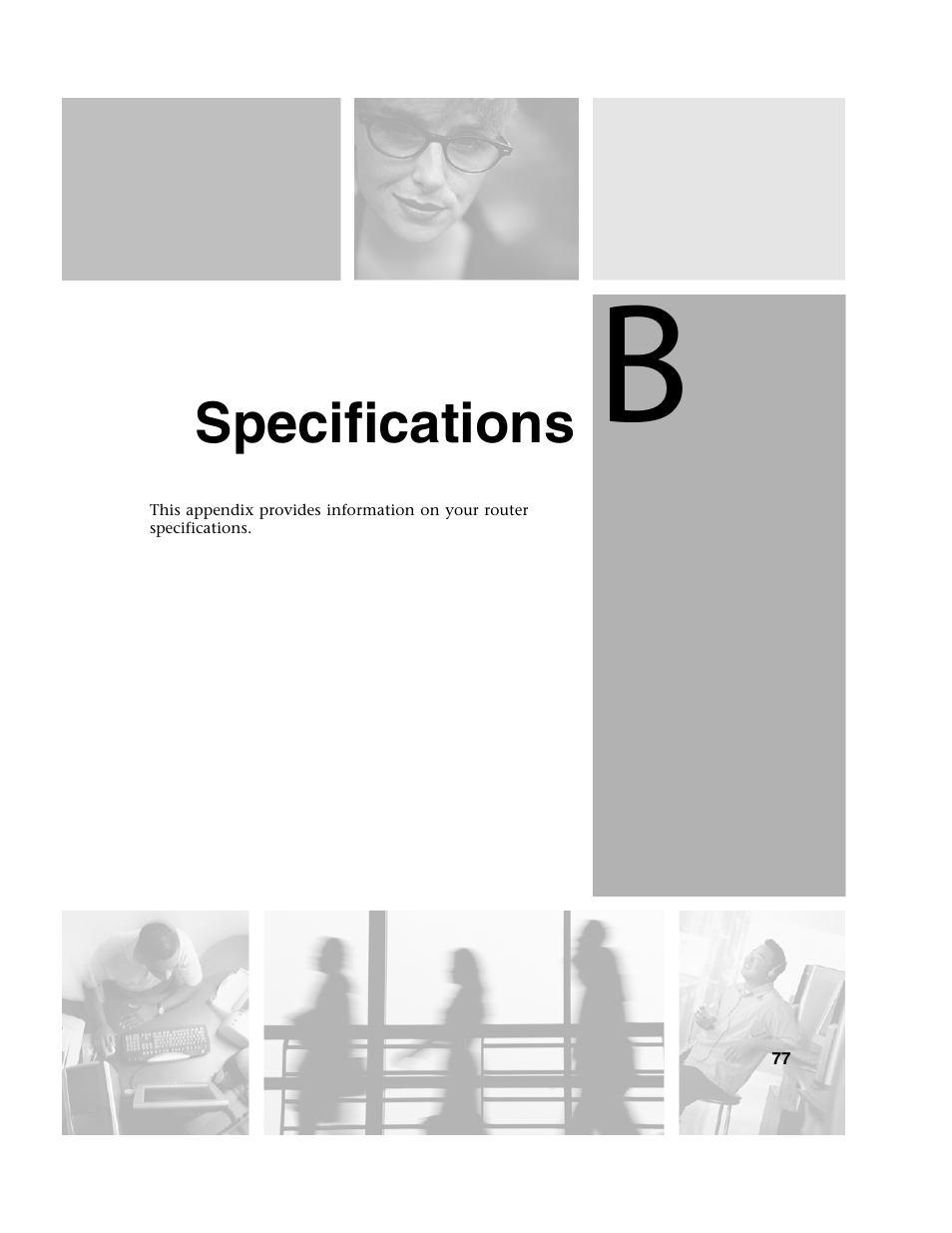 Specifications | Gateway WBR-100 User Manual | Page 80 / 90