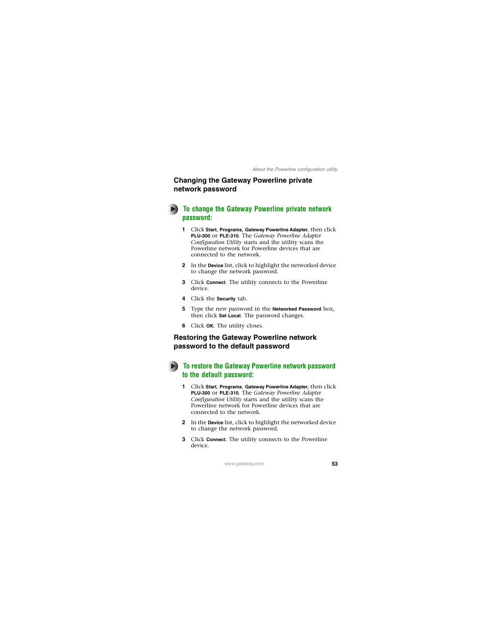 Gateway PLU-300 User Manual | Page 57 / 68