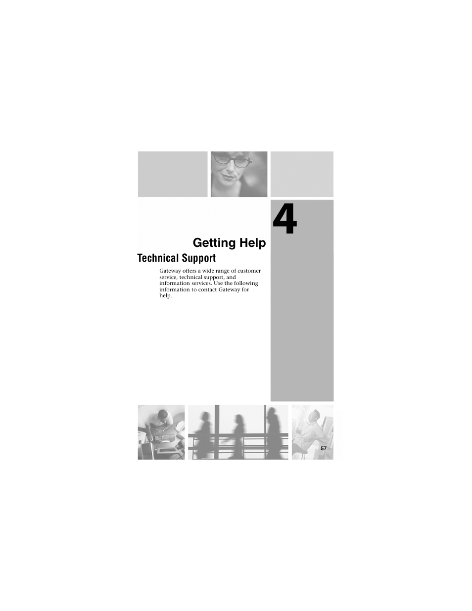 Getting help, Technical support, Getting help technical support | Gateway PLU-300 User Manual | Page 61 / 68