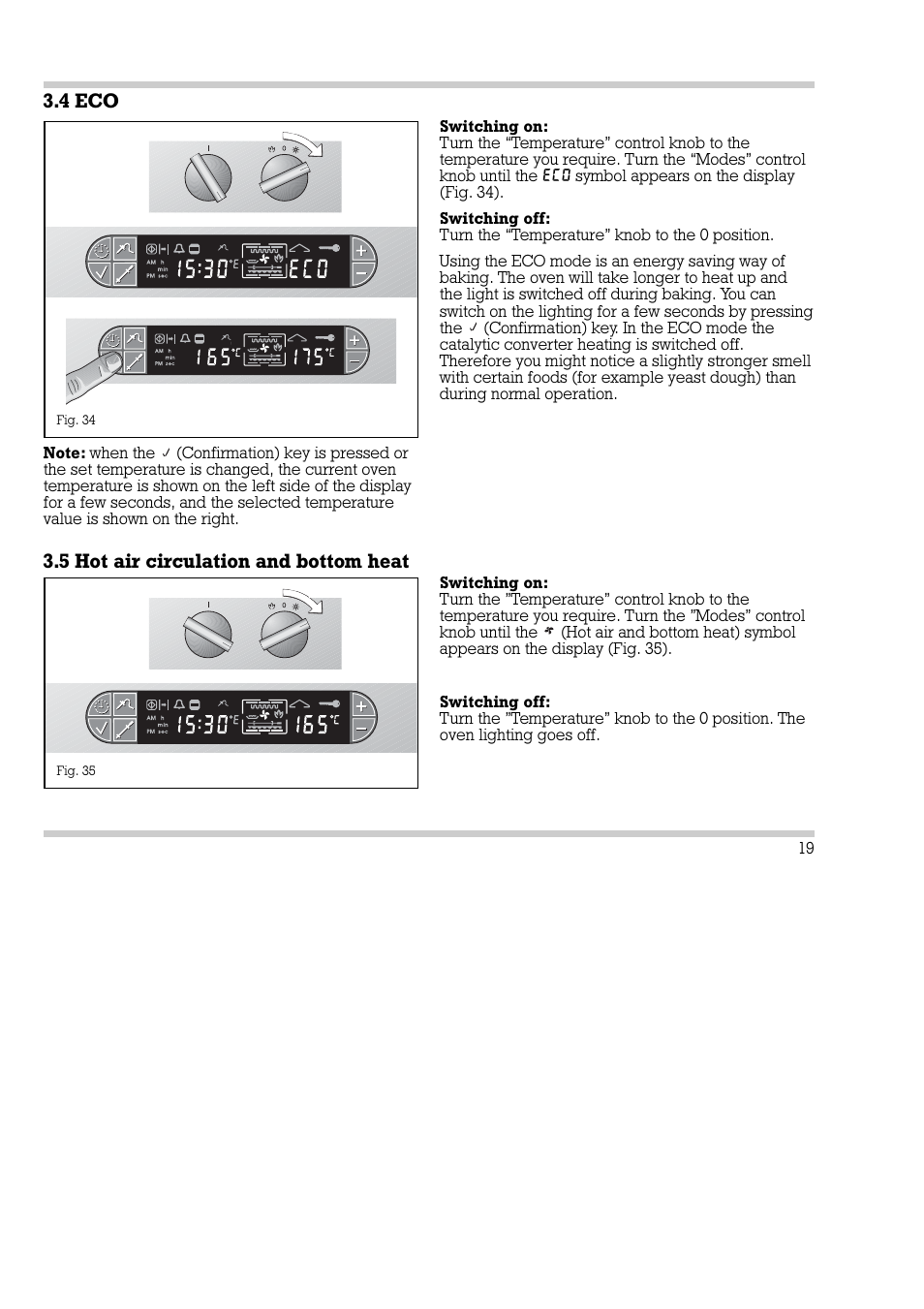 4 eco, 5 hot air circulation and bottom heat | Gaggenau EB 270/271 User Manual | Page 20 / 42
