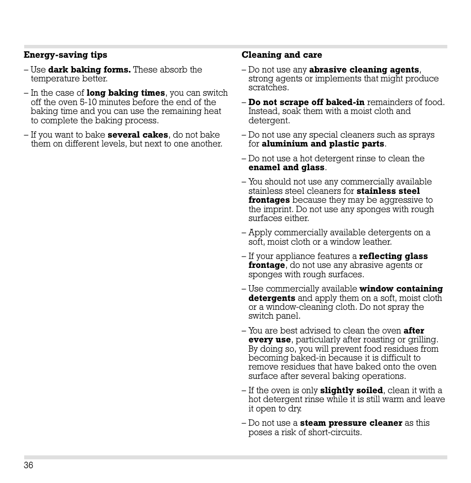 Gaggenau EB 291 User Manual | Page 36 / 39