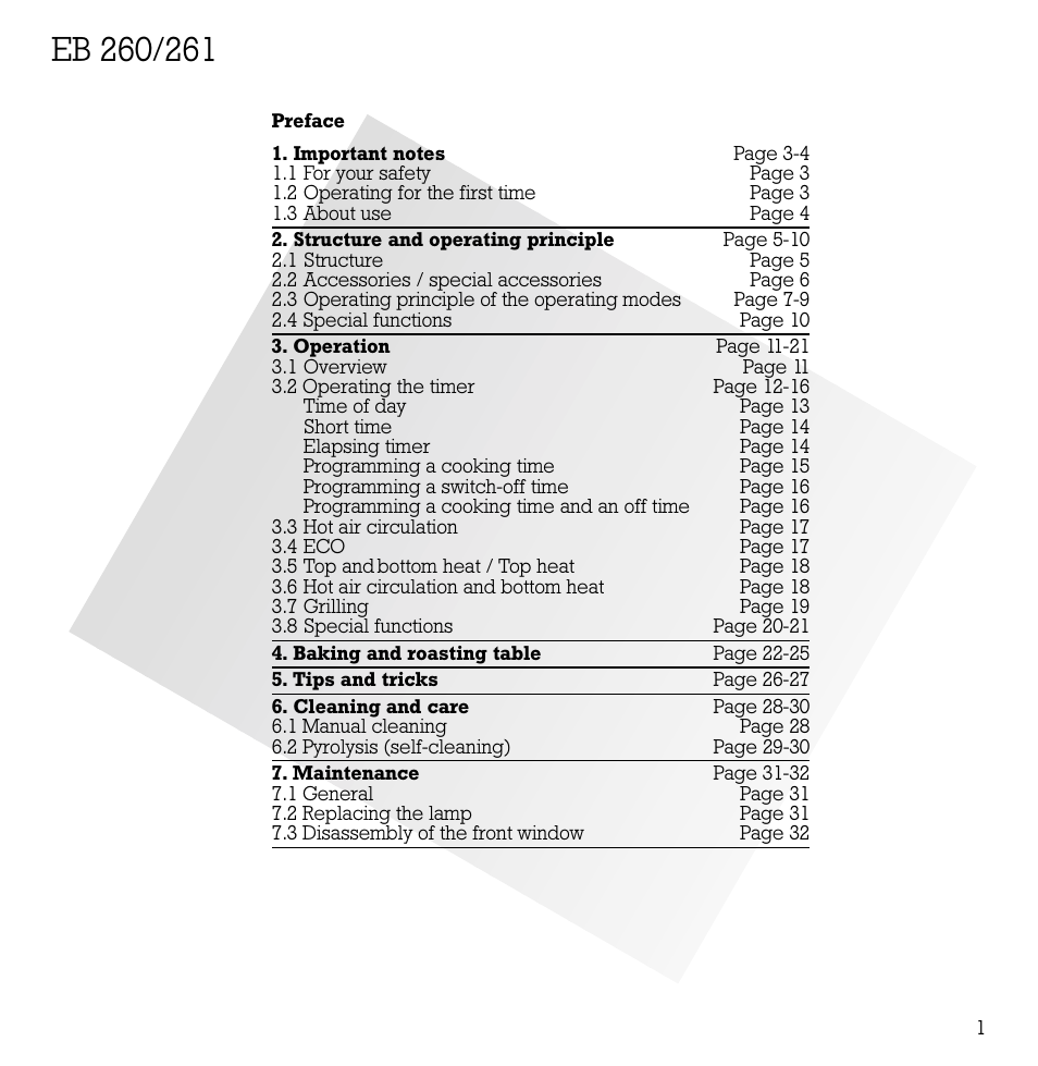 Gaggenau EB 260/261 User Manual | Page 2 / 34