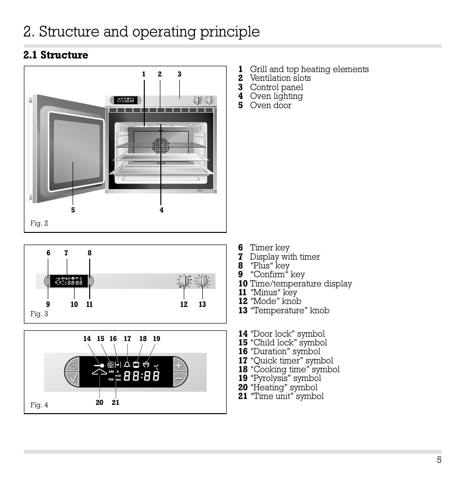 Structure and operating principle, 1 structure | Gaggenau EB 260/261 User Manual | Page 6 / 34