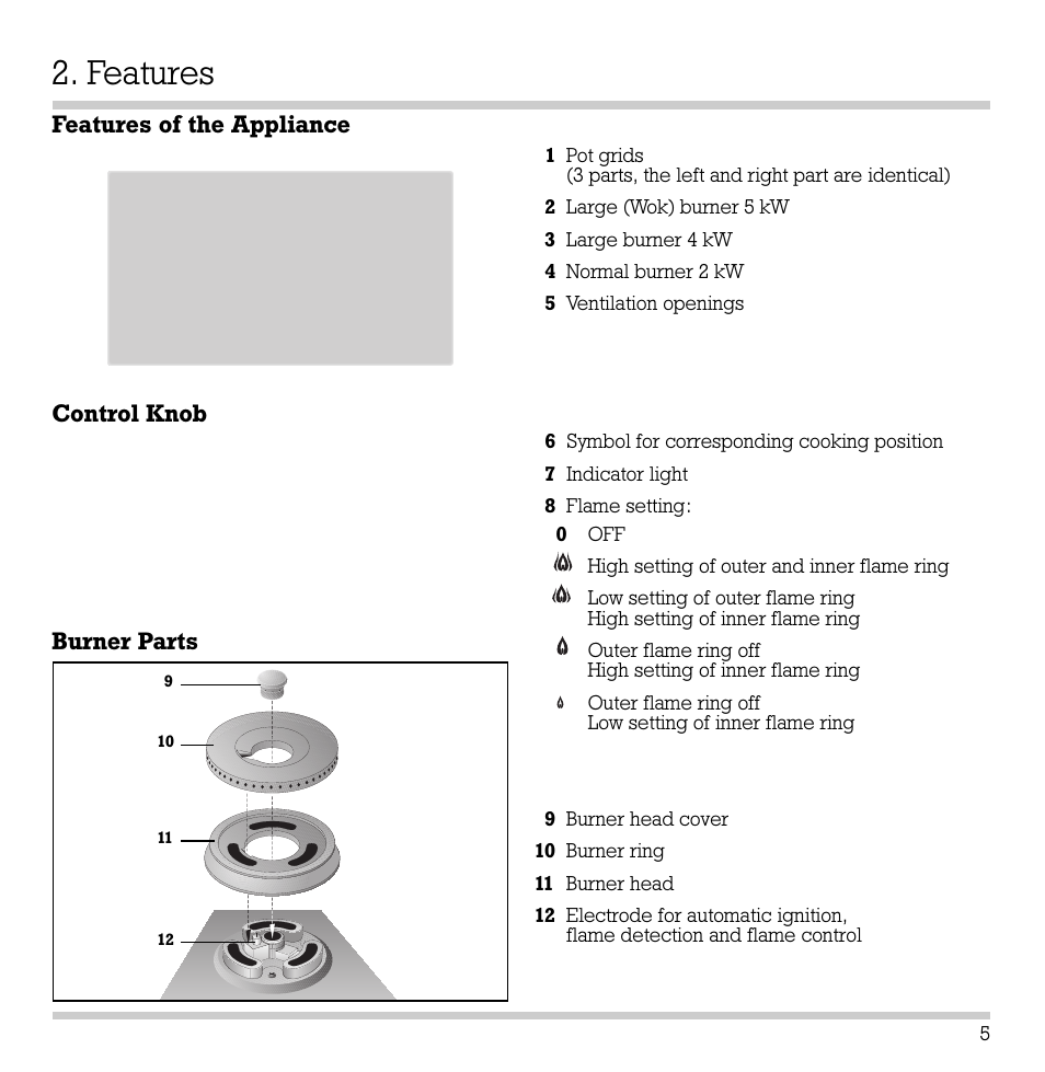 Features | Gaggenau KG 291 User Manual | Page 7 / 33