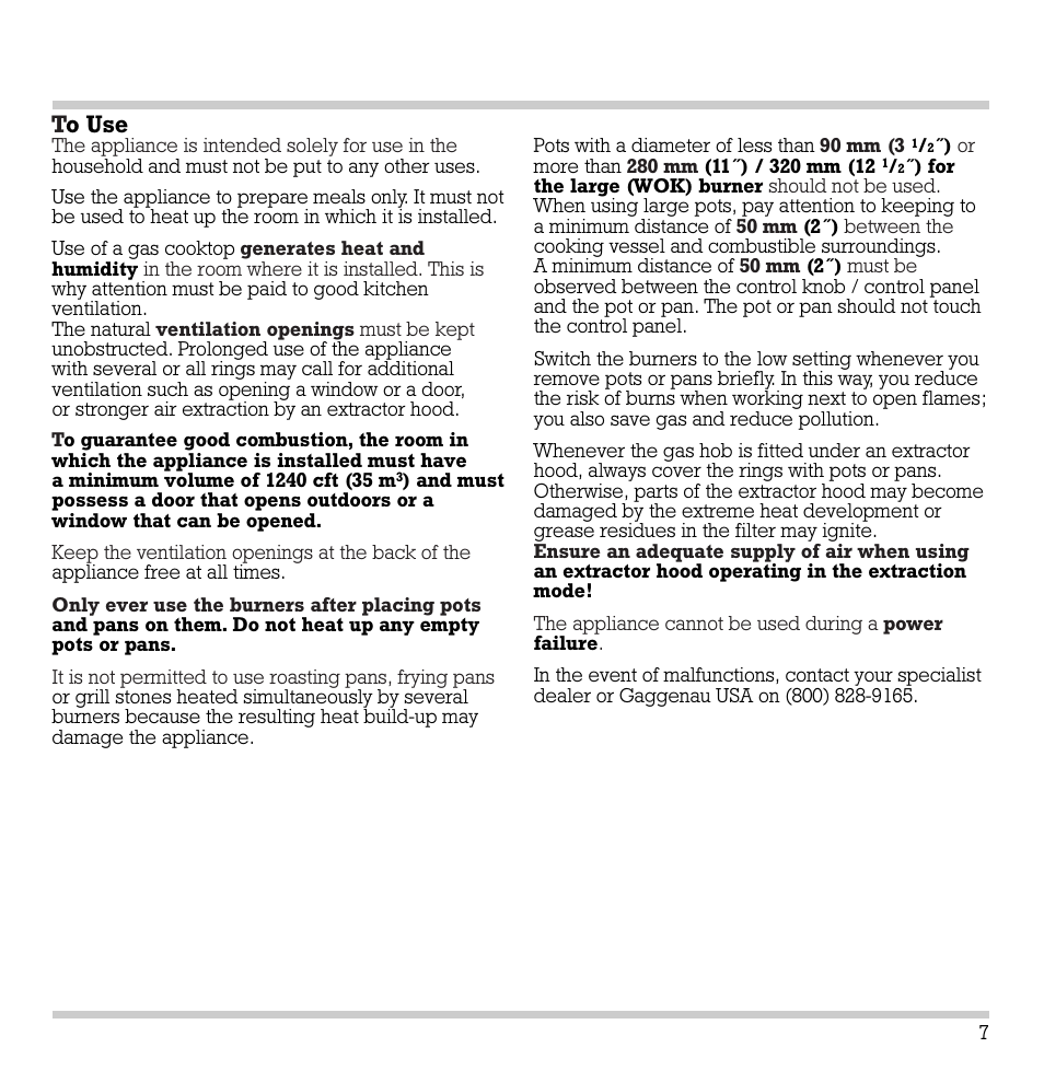 Gaggenau KG 291 CA User Manual | Page 8 / 31