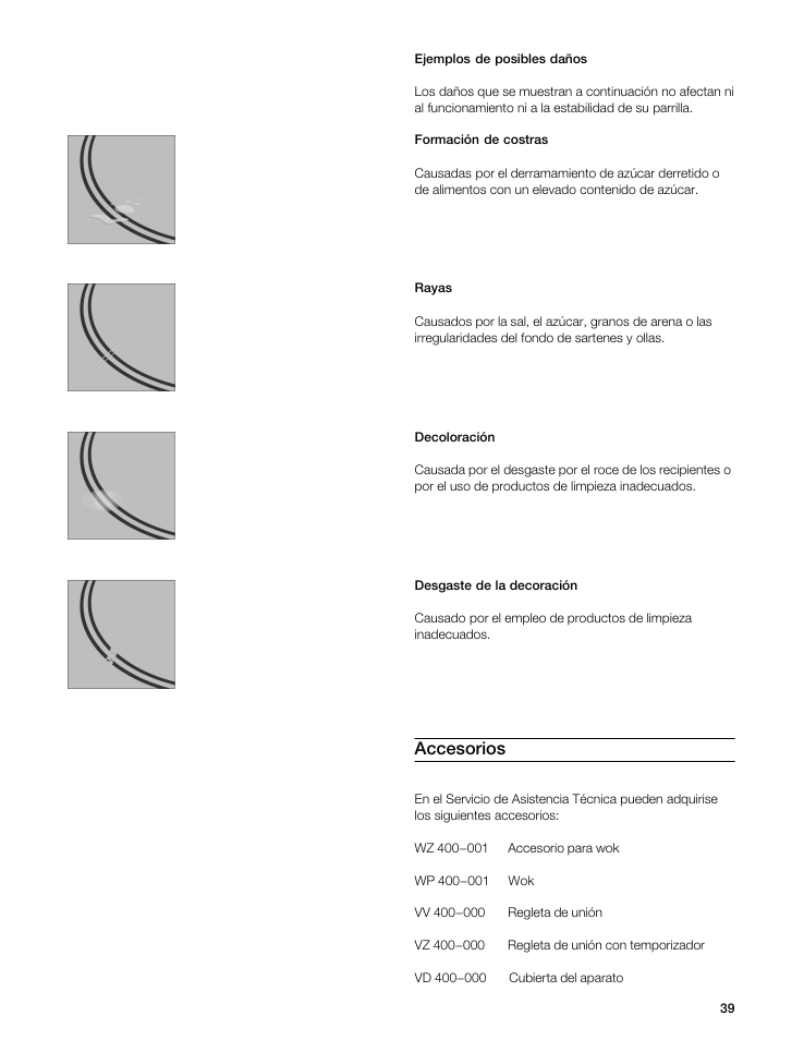 Accesorios | Gaggenau VI 411611 User Manual | Page 39 / 52