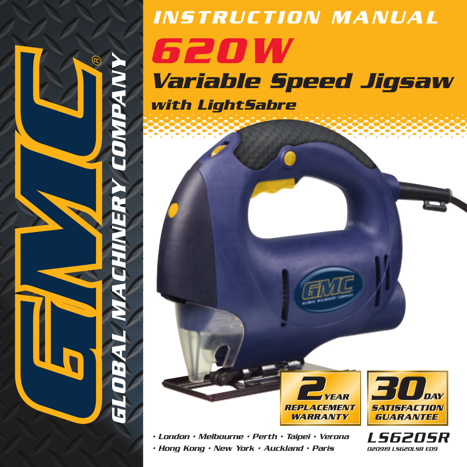 Global Machinery Company LS620SR User Manual | 11 pages