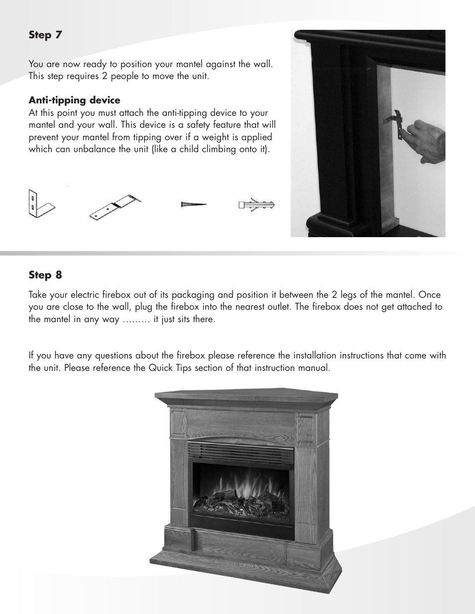 Greenway Home Products Electric Fireplace Mantel MM281COK User Manual | Page 5 / 7