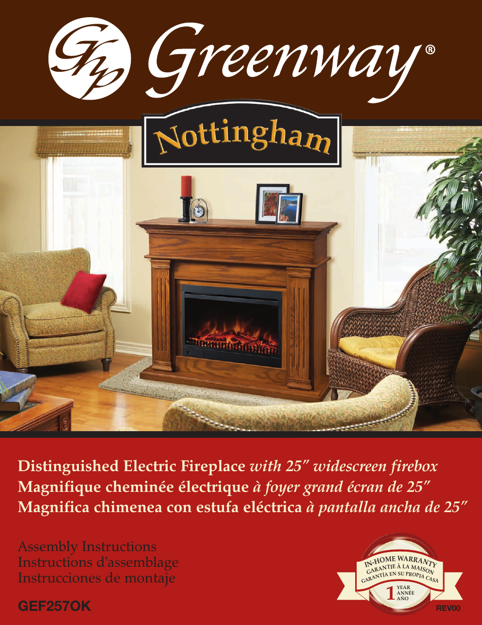 Greenway Home Products Nottingham GEF257OK User Manual | 7 pages