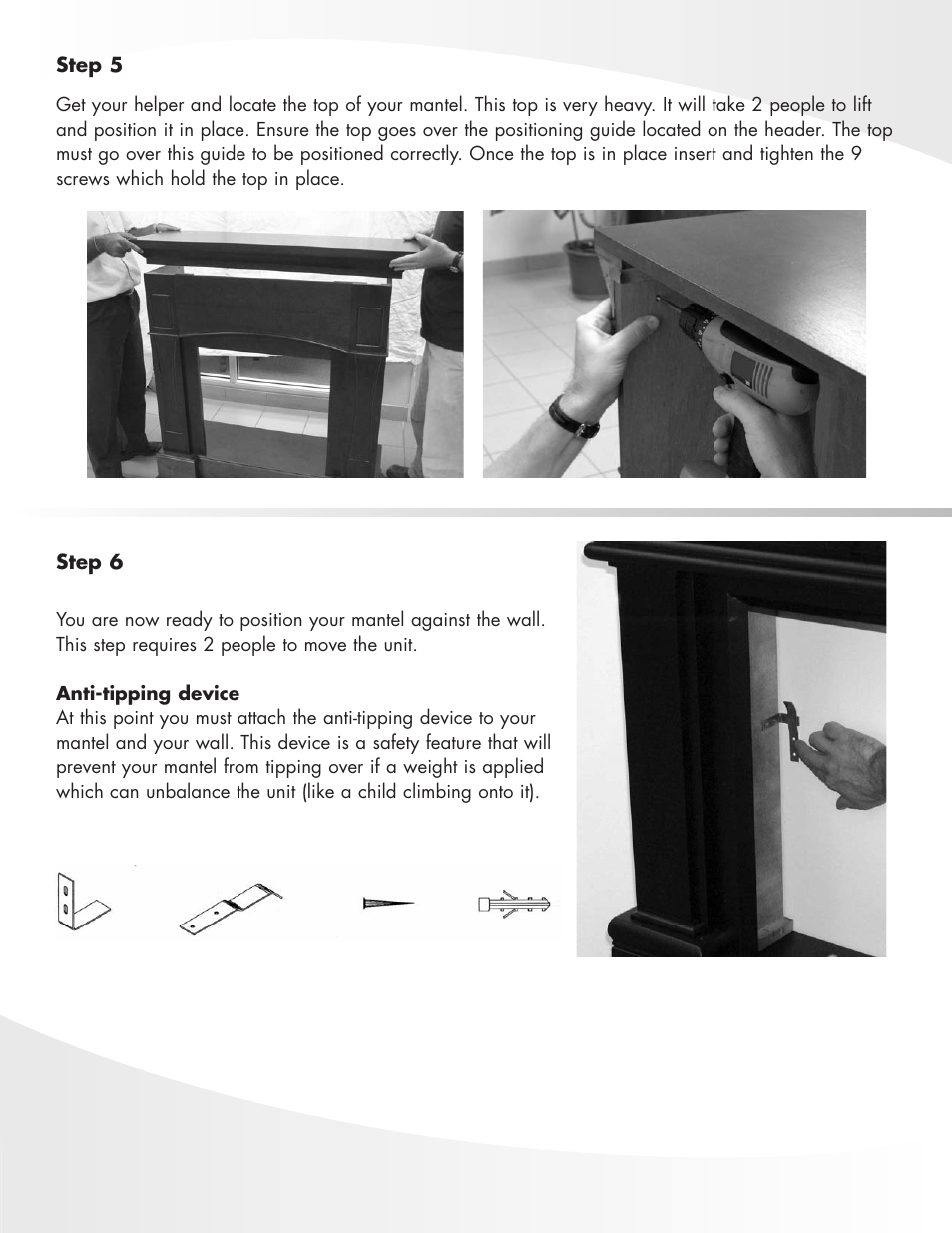 Greenway Home Products Vista Electric Fireplace Mantel MM281MCH User Manual | Page 4 / 7