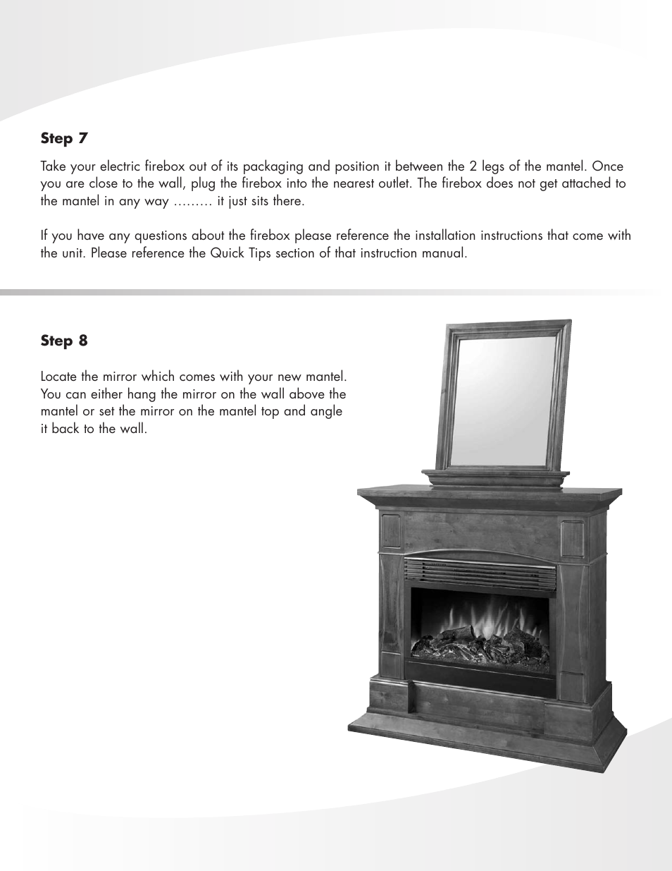Greenway Home Products Vista Electric Fireplace Mantel MM281MCH User Manual | Page 5 / 7