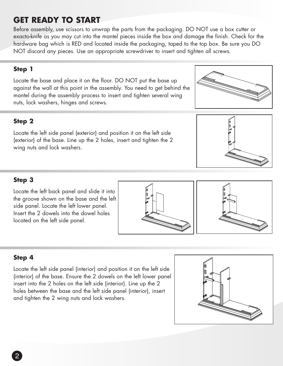 Get ready to start | Greenway Home Products GEF252AEE User Manual | Page 3 / 9