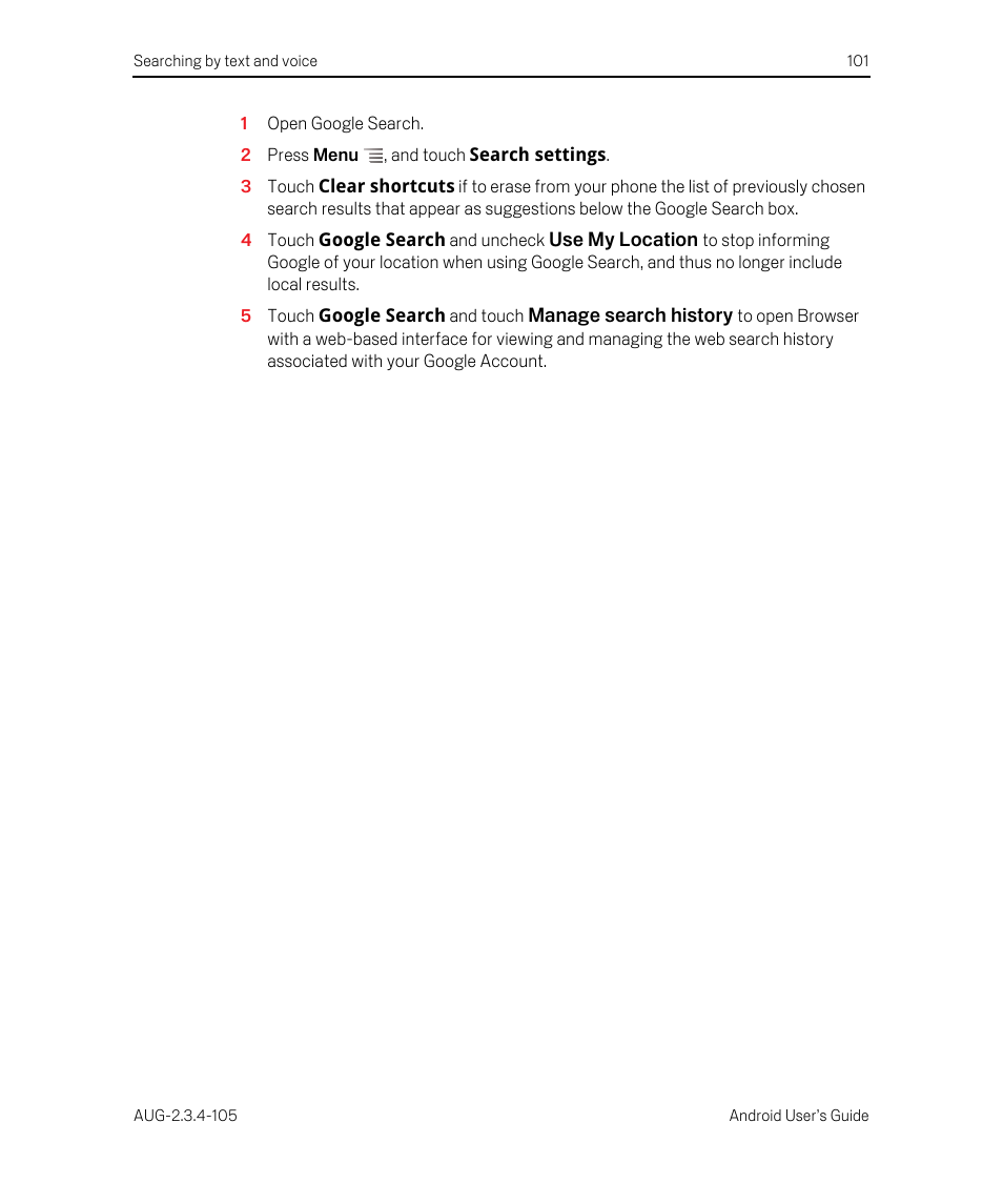 Google ANDROID 2.3.4 User Manual | Page 101 / 384