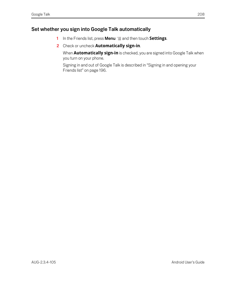 Google ANDROID 2.3.4 User Manual | Page 208 / 384