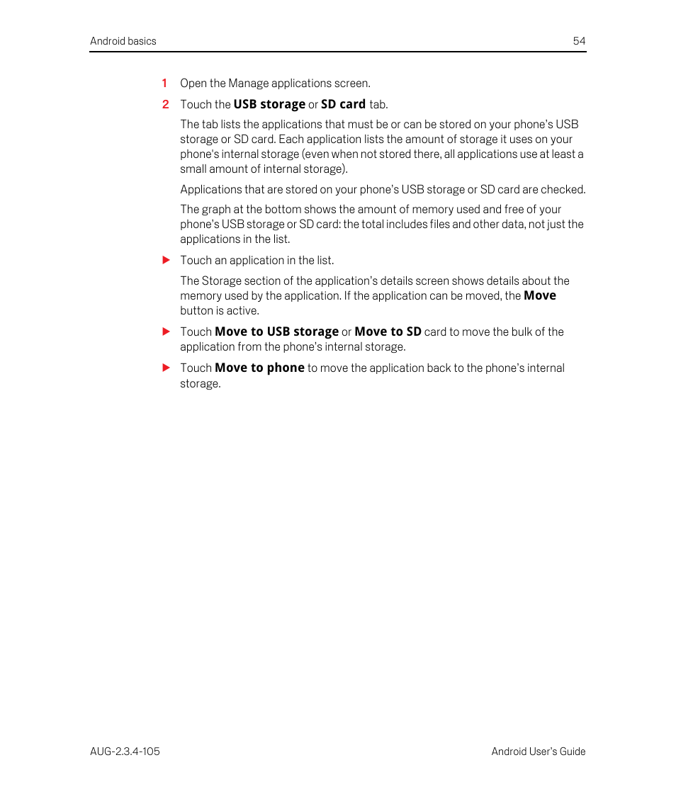 Google ANDROID 2.3.4 User Manual | Page 54 / 384