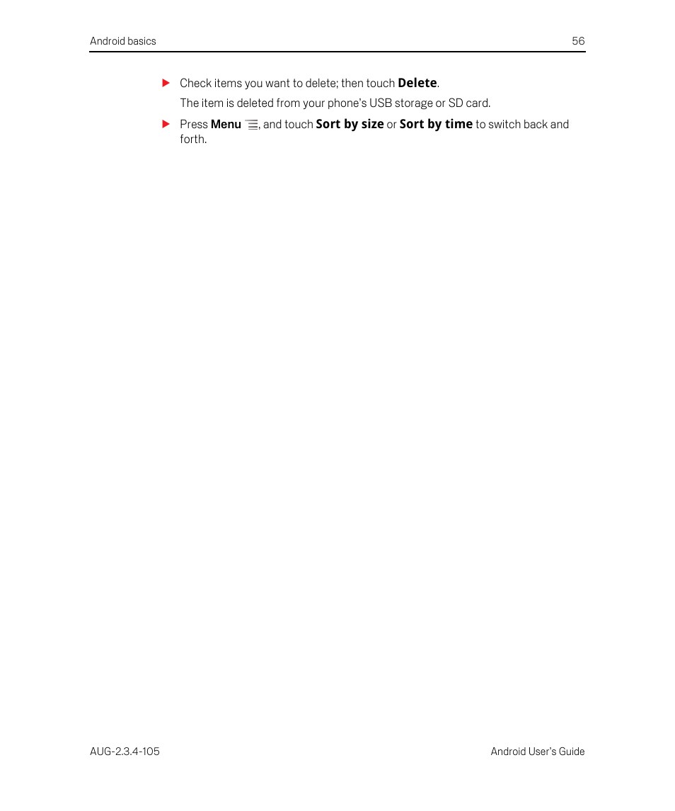 Google ANDROID 2.3.4 User Manual | Page 56 / 384