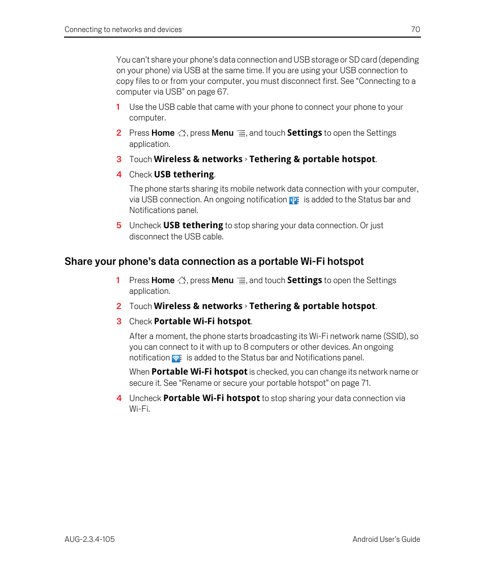 Google ANDROID 2.3.4 User Manual | Page 70 / 384