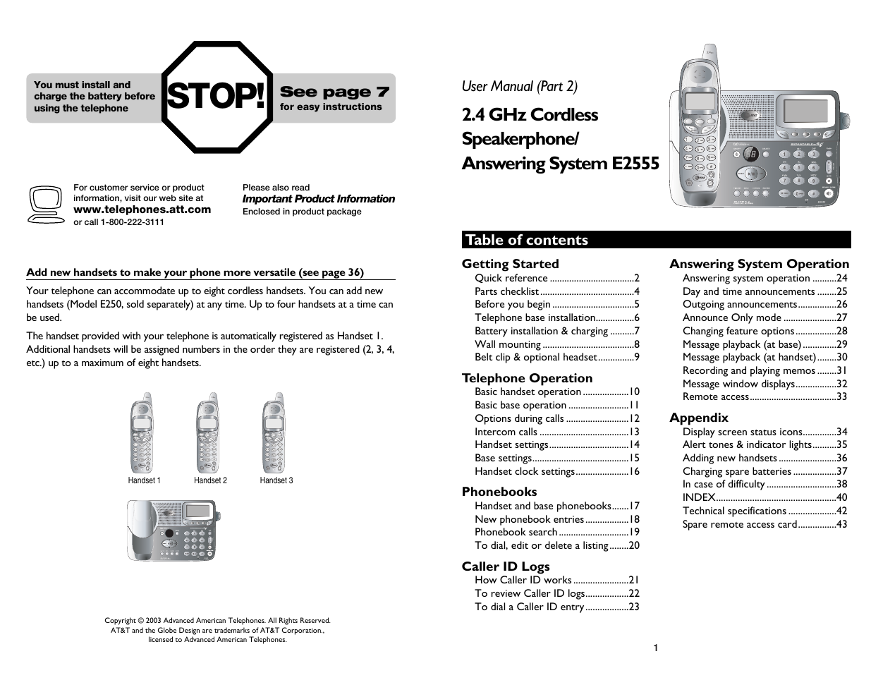 GN Netcom E2555 User Manual | Page 2 / 25
