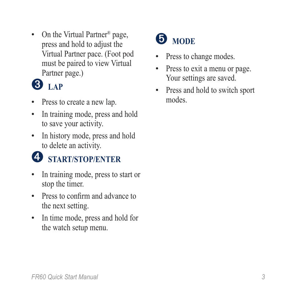 Garmin FR60 User Manual | Page 3 / 12
