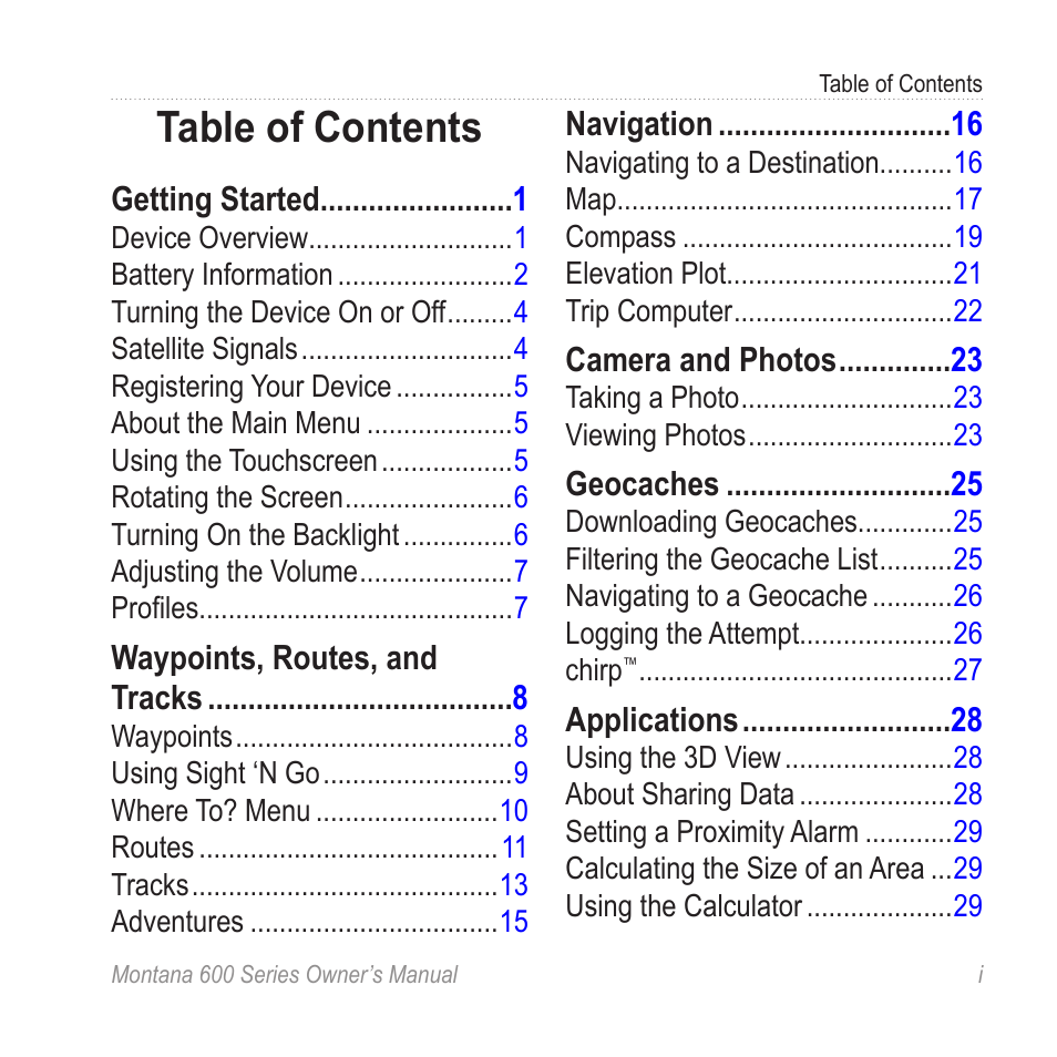 Garmin montana 600 User Manual | Page 3 / 70