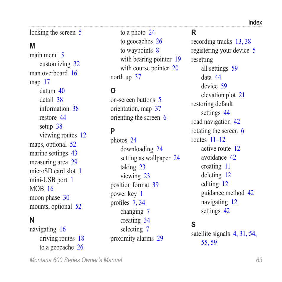 Garmin montana 600 User Manual | Page 67 / 70