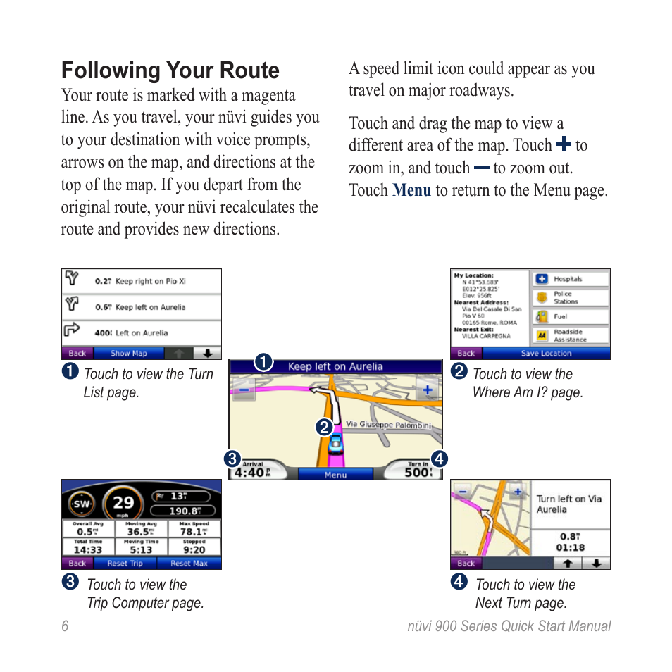 Following your route | Garmin Nuvi 900 User Manual | Page 8 / 16