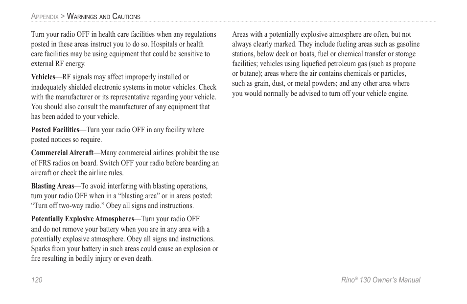 Garmin rino130 User Manual | Page 126 / 132