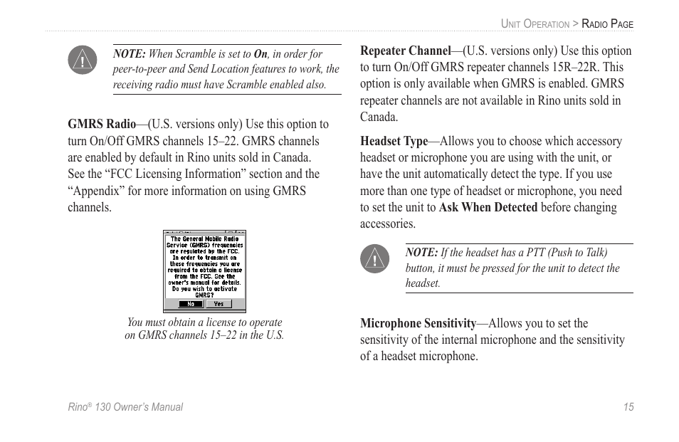 Garmin rino130 User Manual | Page 21 / 132