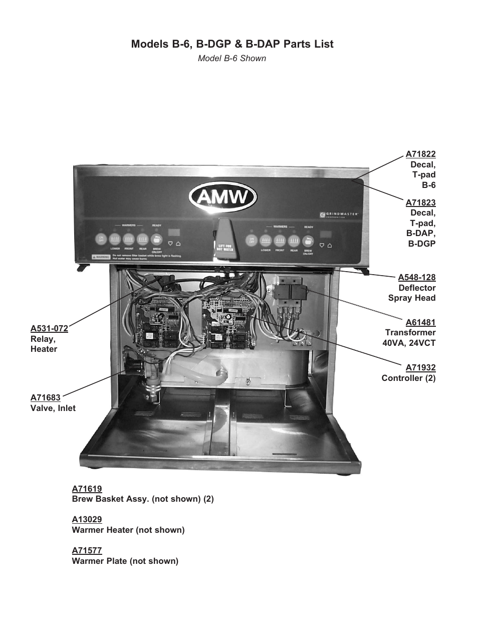 Grindmaster B-DAP User Manual | 1 page