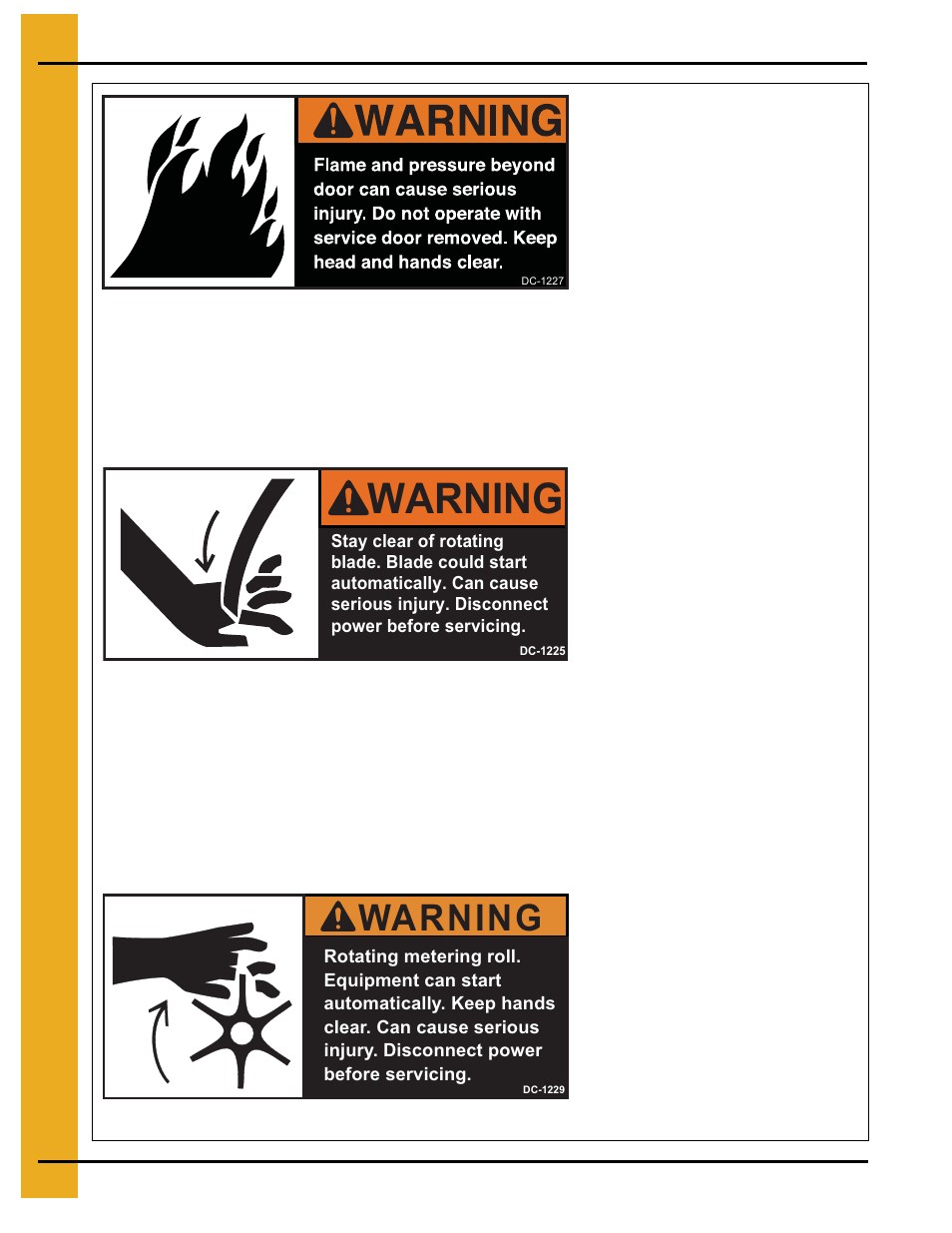 Warning | GSI Outdoors 100 SERIES DRYER PNEG-552 User Manual | Page 10 / 64