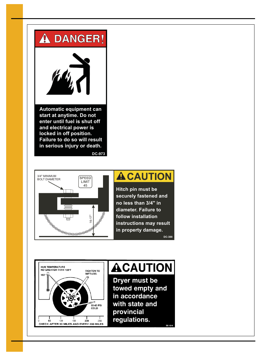 Safety alert decals | GSI Outdoors PNEG-338 User Manual | Page 12 / 32