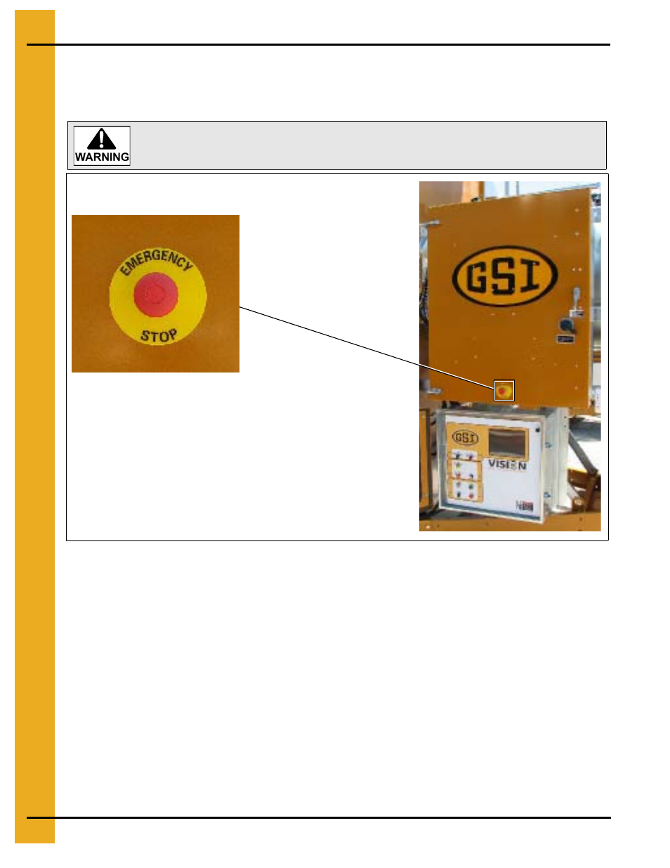 Emergency stop switch safety instructions, Emergency stop switch, Safety instructions | GSI Outdoors PNEG-338 User Manual | Page 6 / 32