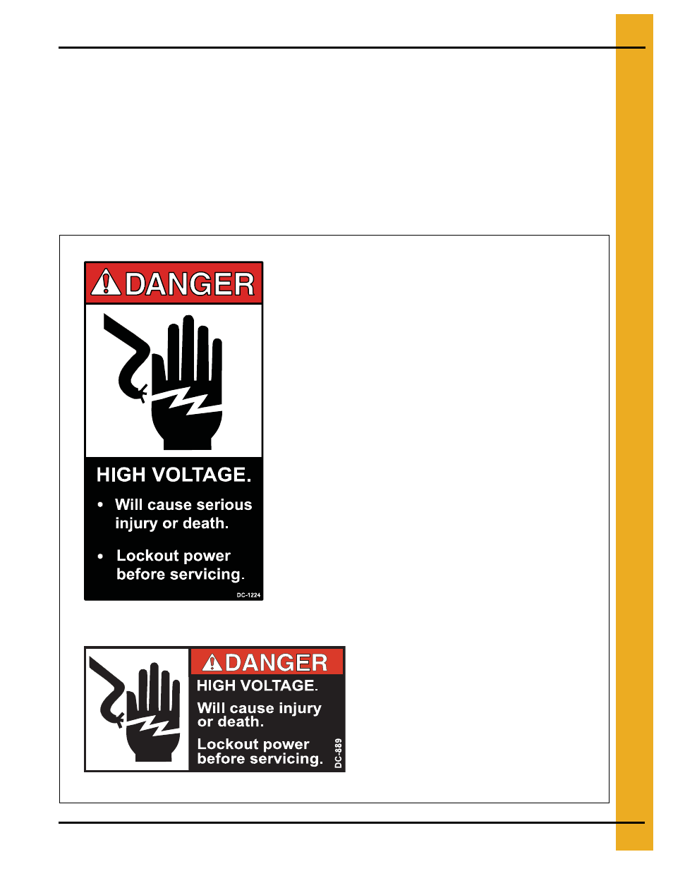 Safety alert decals, Chapter 3 safety alert decals | GSI Outdoors PNEG-338 User Manual | Page 9 / 32