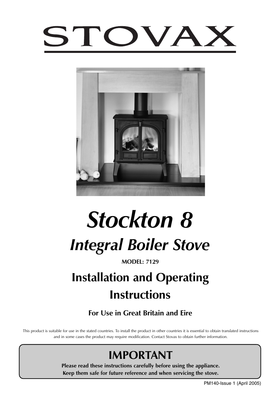 Stovax 7129 User Manual | 20 pages