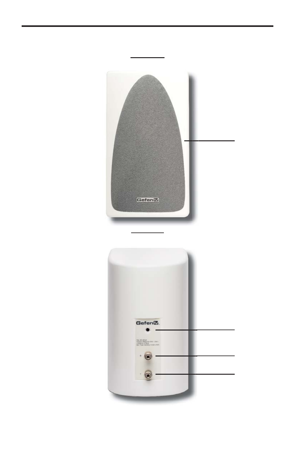 Panel layout | Gefen TV CR SPEAKER GTV-CR-5SP User Manual | Page 7 / 13