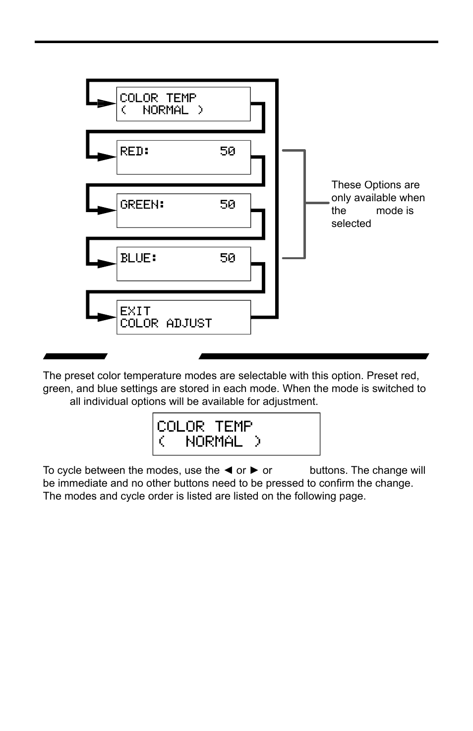 Color temp | Gefen PRO I User Manual | Page 37 / 60