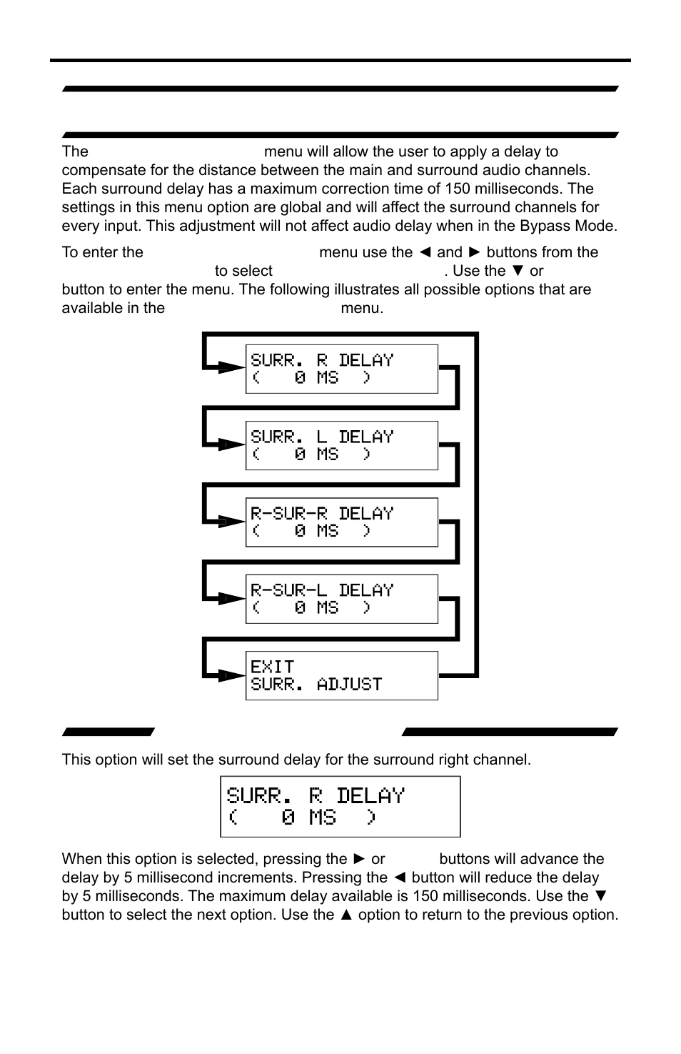 Surround right delay | Gefen PRO I User Manual | Page 41 / 60