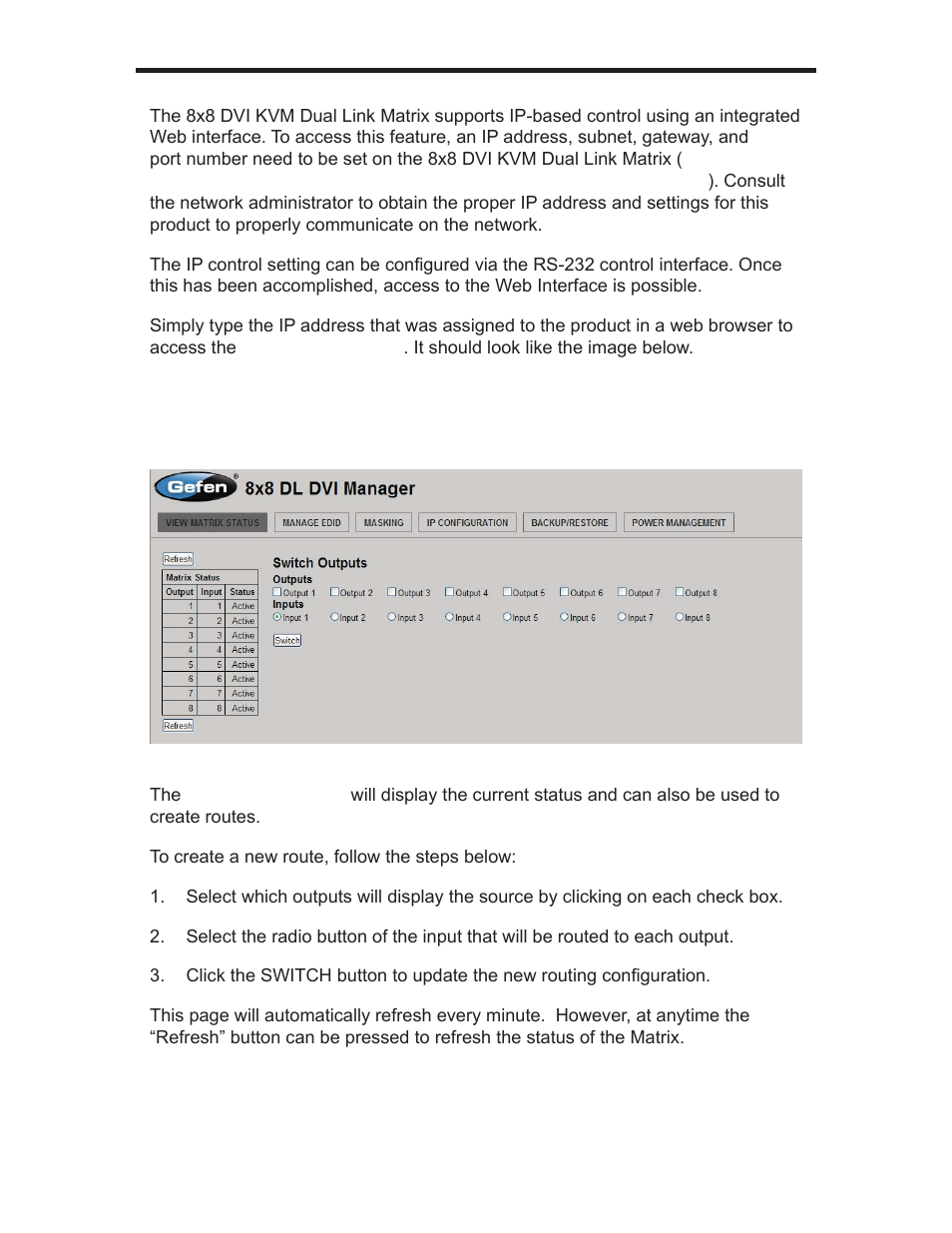 Ip control | Gefen GEF-DVIKVM-848DL User Manual | Page 34 / 49