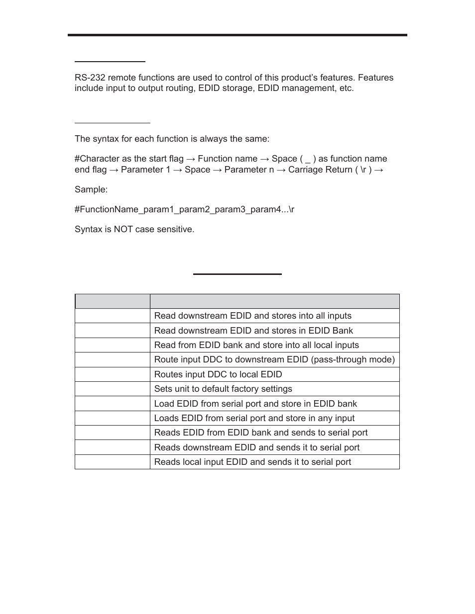 Rs-232 serial control commands | Gefen EXT-DVI-441DL User Manual | Page 17 / 31