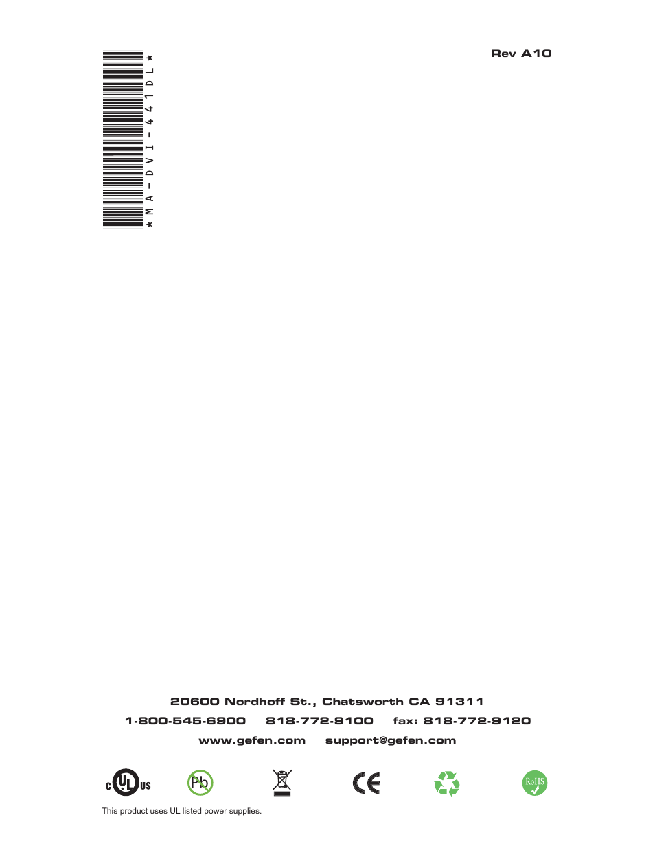 Gefen EXT-DVI-441DL User Manual | Page 31 / 31