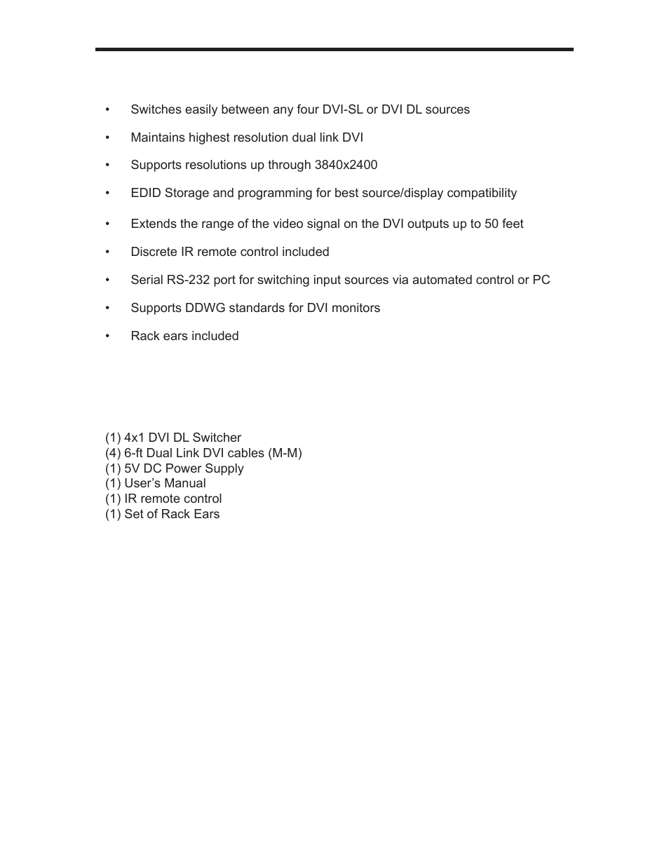 Features | Gefen EXT-DVI-441DL User Manual | Page 6 / 31