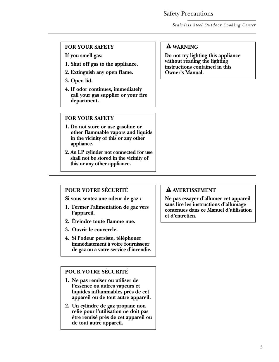 Safety instructions, Safety instructions , 5–7 | GE ZGG48N42 User Manual | Page 3 / 32