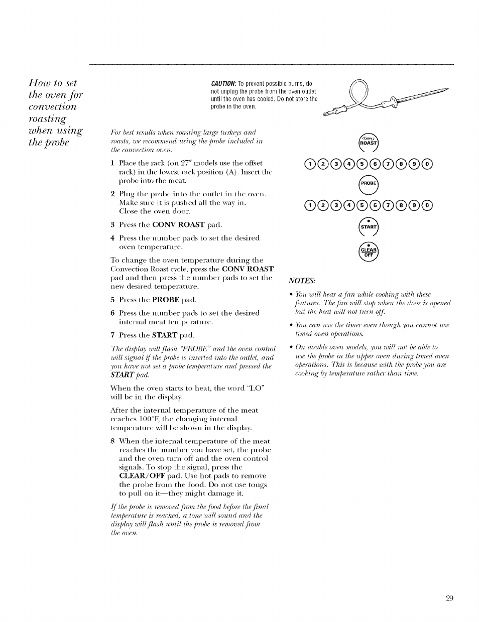 Start 1 | GE ZET958 User Manual | Page 29 / 48