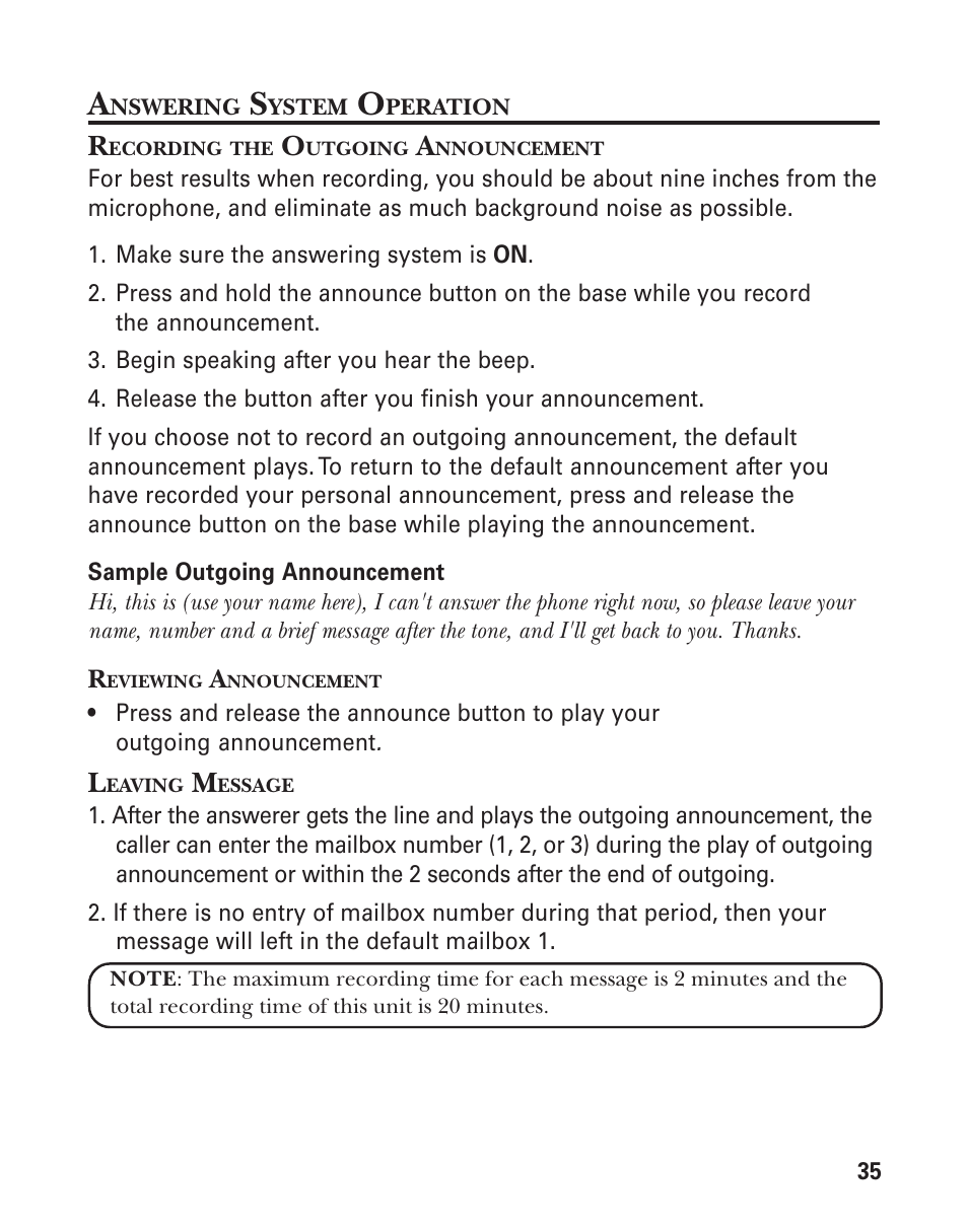 GE 25880 User Manual | Page 35 / 50